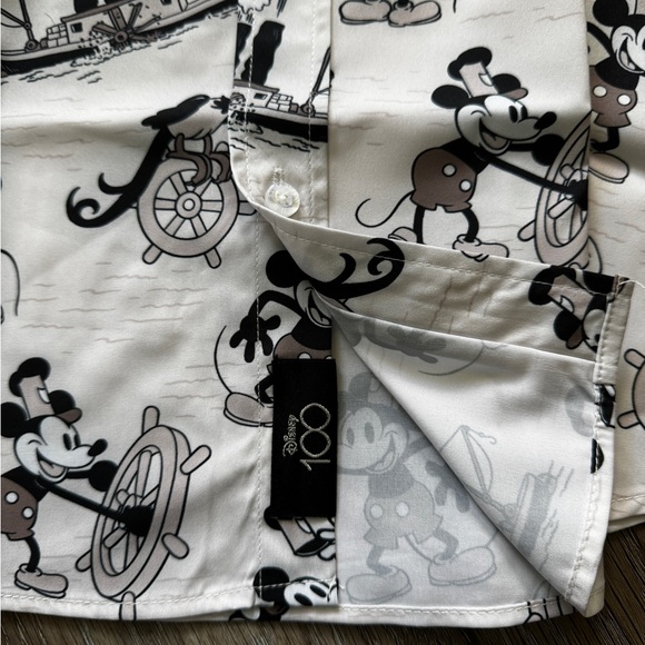 RSVLTS Steamboat Mickey Button-Up Shirt | Men’s Size Large | NWT - Picture 7 of 11